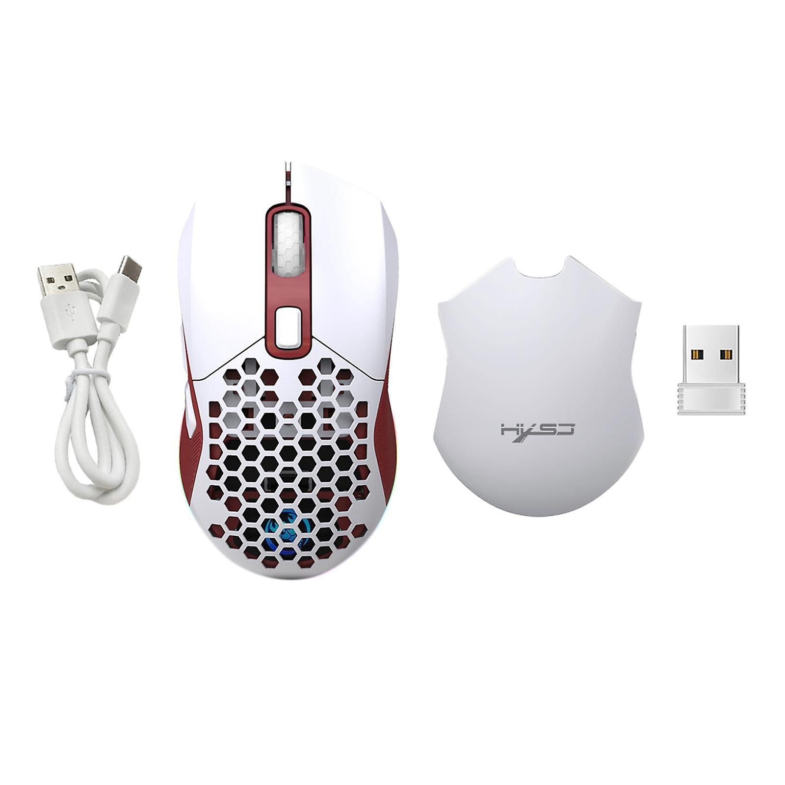 Bluetooth 2.4G Cordless Mouse Mice Dual Mode Honeycomb Designed for PC Gamer Black
