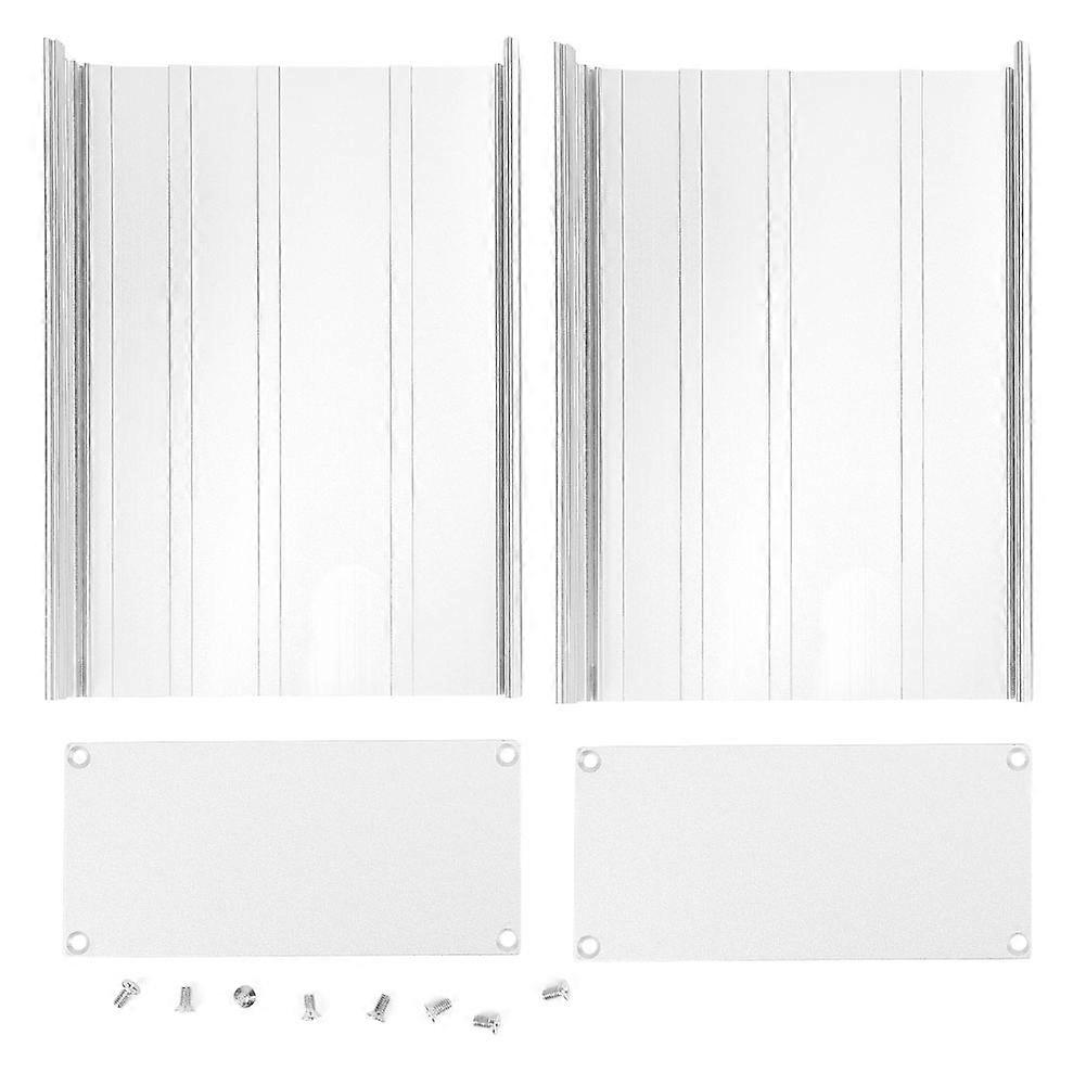 Fictory Silver Aluminum Project Box Fictory Aluminum Project Box, Matte Silver DIY Electronic Circuit Board Enclosure Case, 68 x 145 x 200 mm,