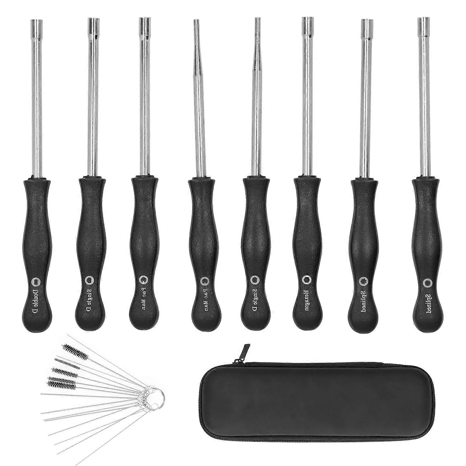 Carburetor Adjustment Screwdriver Kit with Needles and Universal Cleaning Brushes for Motorcycle Blowers