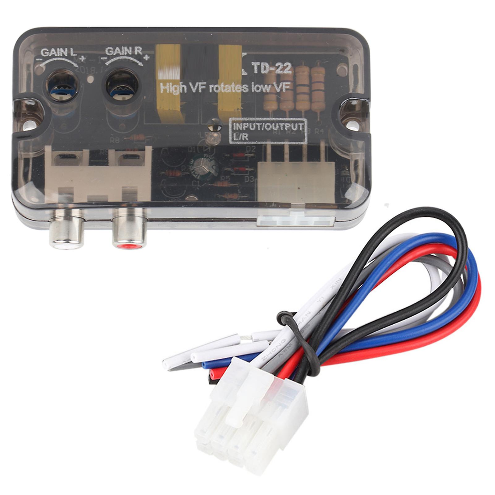 BOROCO Car o Converter Stereo High to Low Frequency Speaker Level Converter with Control Wire
