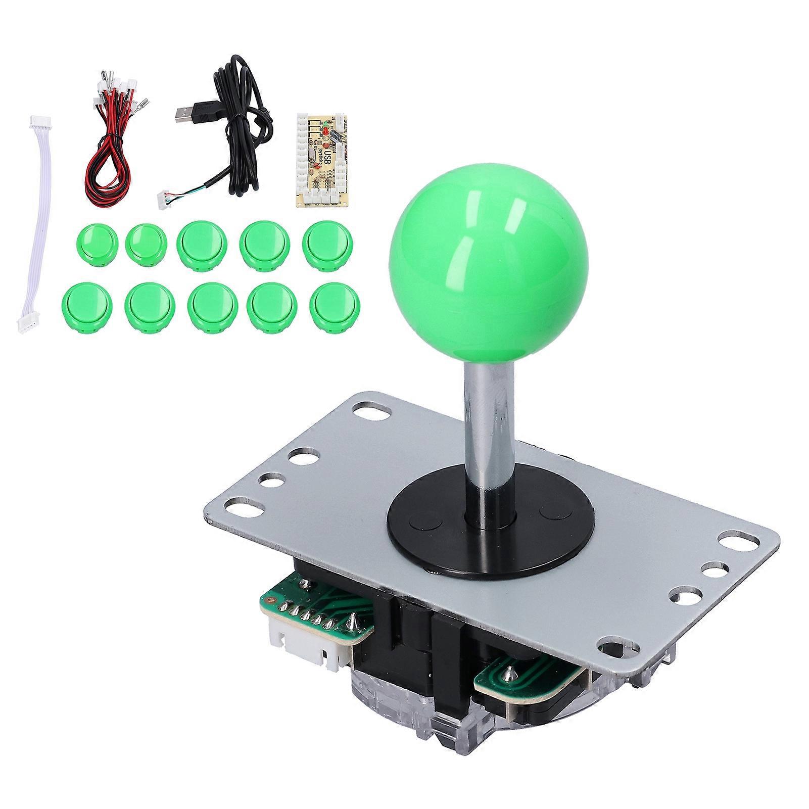 QM070901 Arcade Game Joystick Kits Zero Delay Arcade Game DIY Kit Onderdelen met Encoder Board 10 Knoppen Joystick voor MAMEGreen