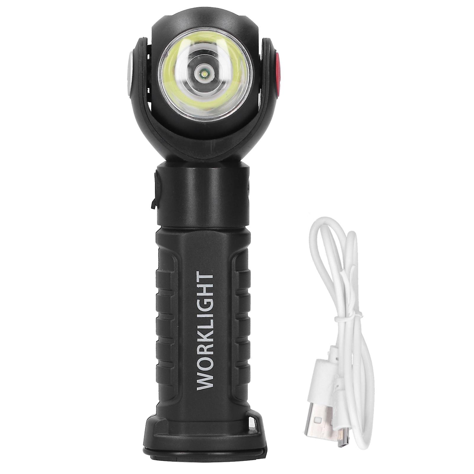 Rechargeable Magnetic LED Work Light: Rotating Emergency Lamp for Industrial Use