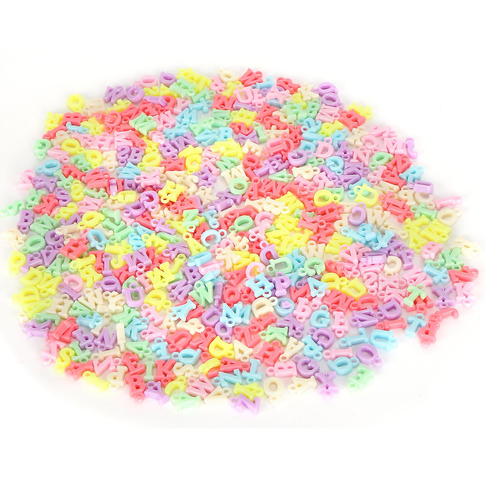Spacer Beads, Colored Letter, Plastic, DIY Accessories