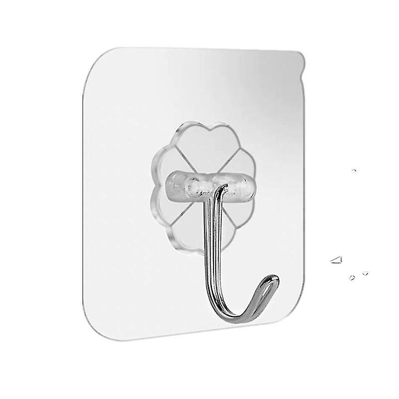 12 Pack Self Adhesive Hook Transparent Adhesive Hook Coat Hook Plastic Hook