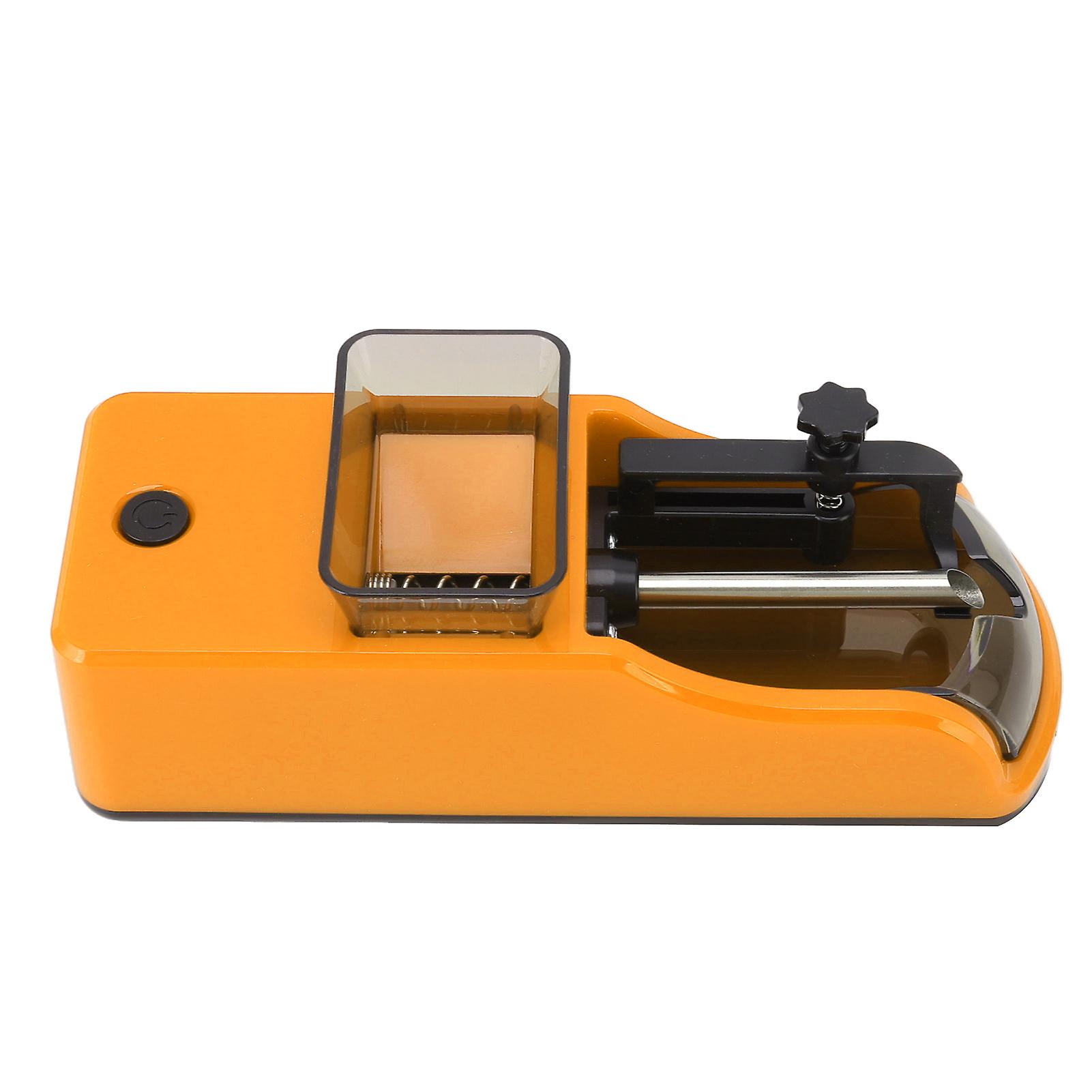 Electric 8mm Automatic Cigarette Rolling Machine 19.2x7.2x5.5cm Yellow