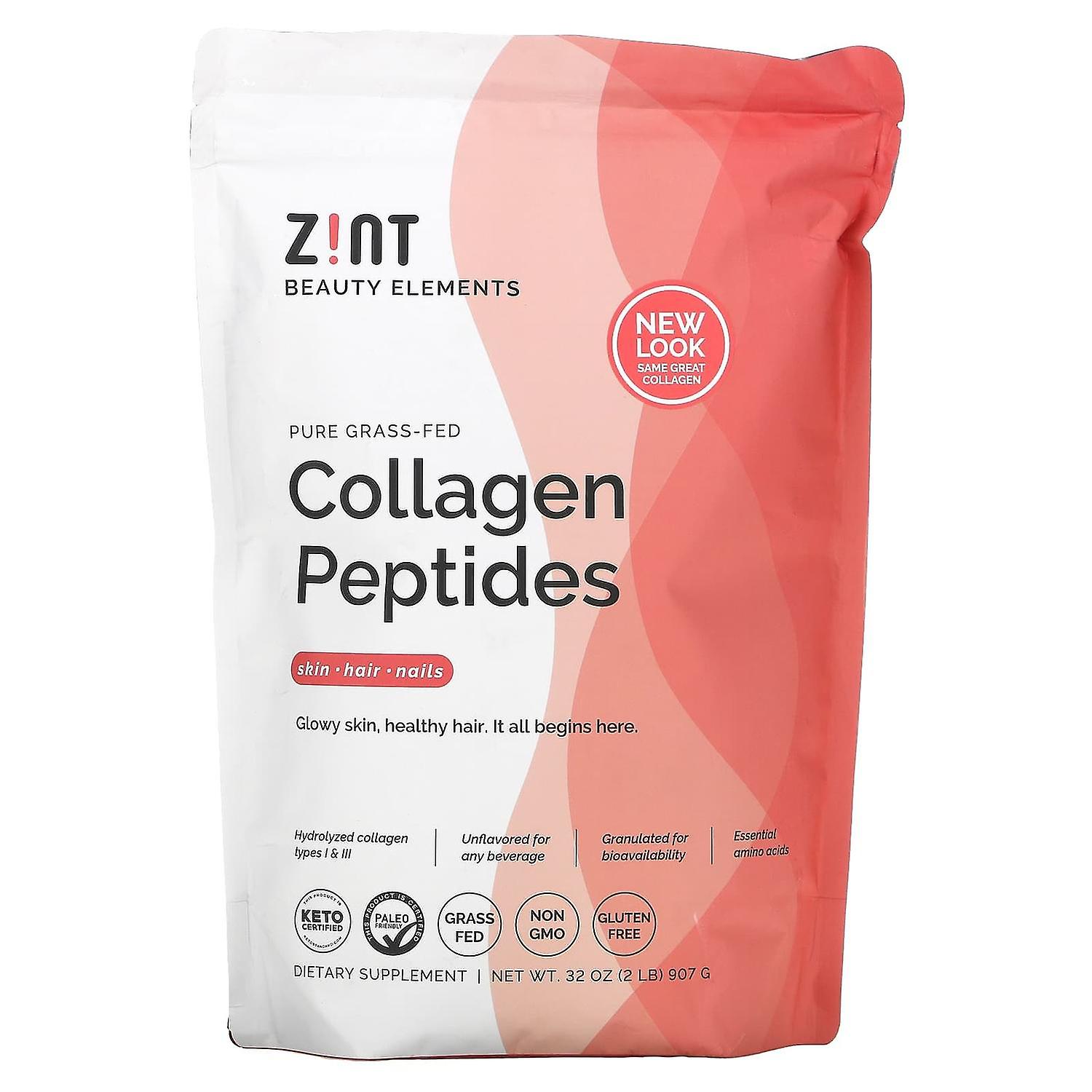 ZINT, Pure Grass-Fed Collagen Peptides, Unflavored, 32 oz (907 g)