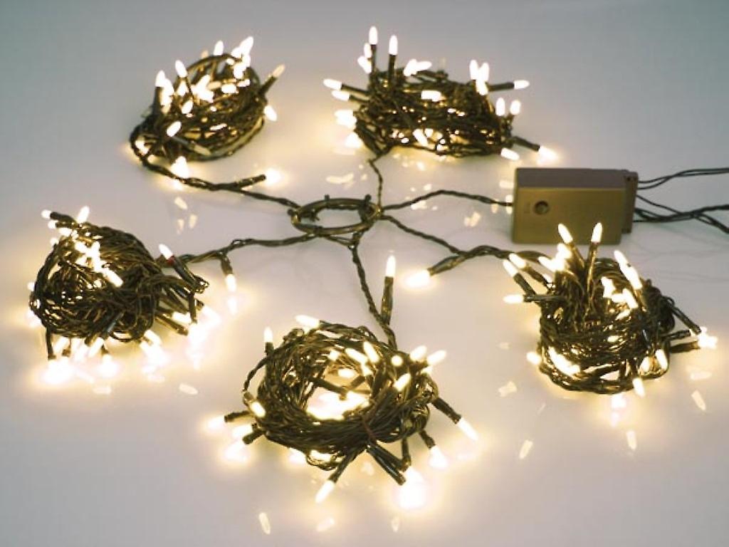Speed Light Led - 220 Warm White Lights - Green Wire - Modulator - 24 V (for trees of 180 Cm)