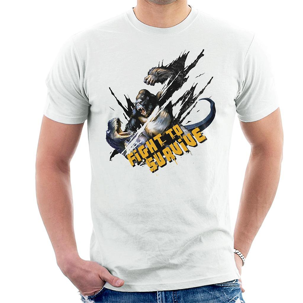King Kong Vs T Rex Fight To Survive Men's T-Shirt