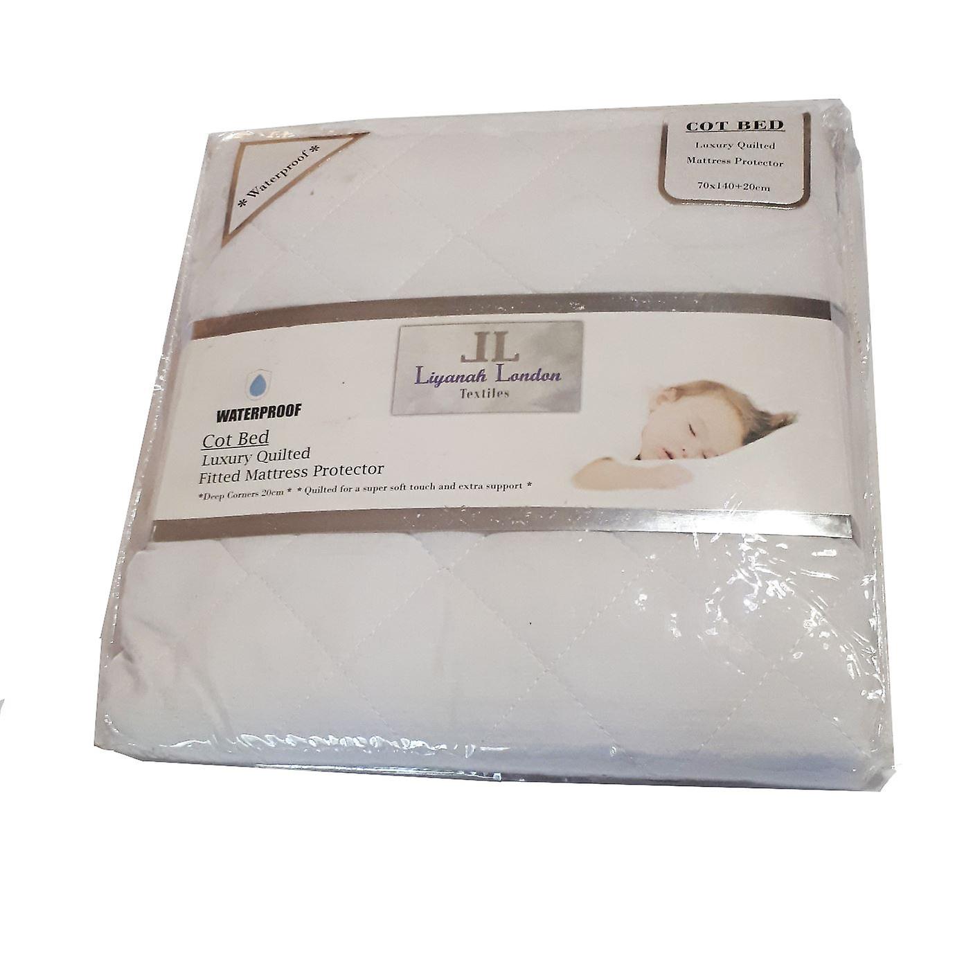 Waterproof Cot Bed Luxury Quilted Fitted Mattress Protector Cover
