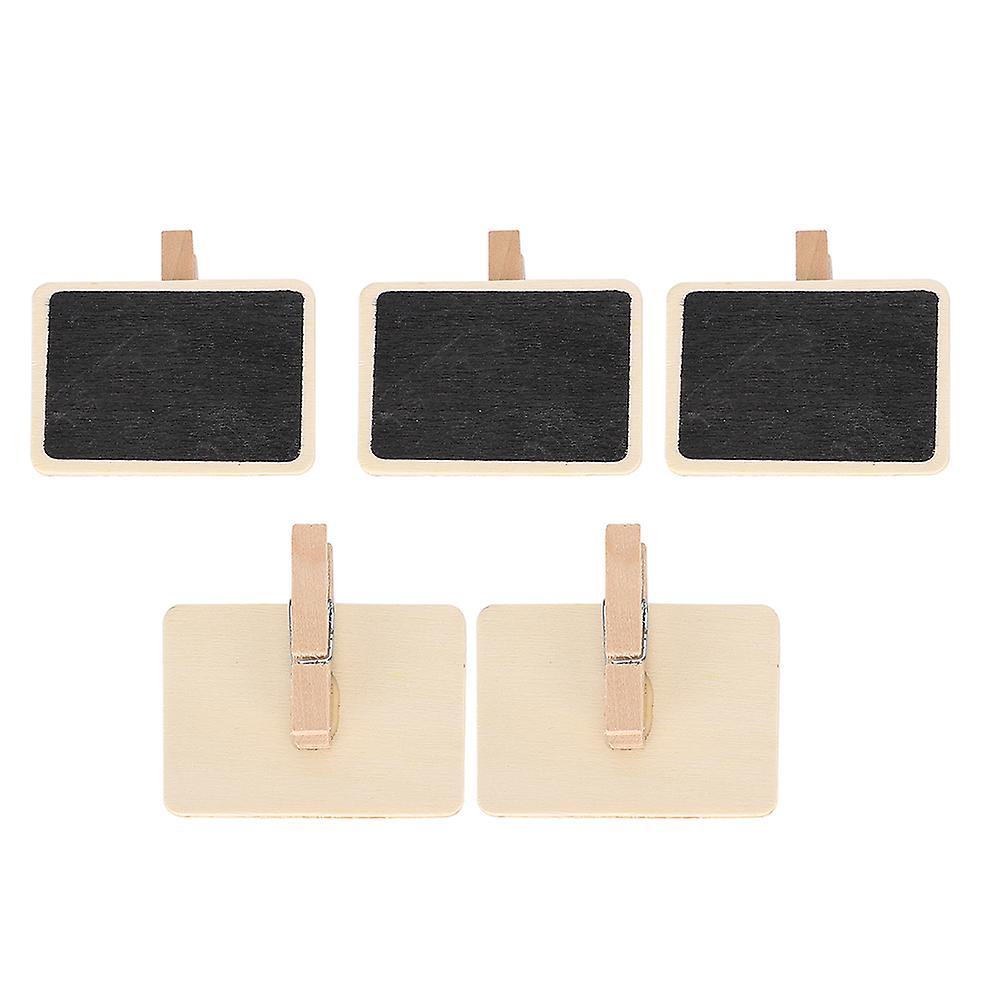 50Pcs Innovative Mini Blackboard Clip Wood Message Board Plant Label Marking Tool Decoration