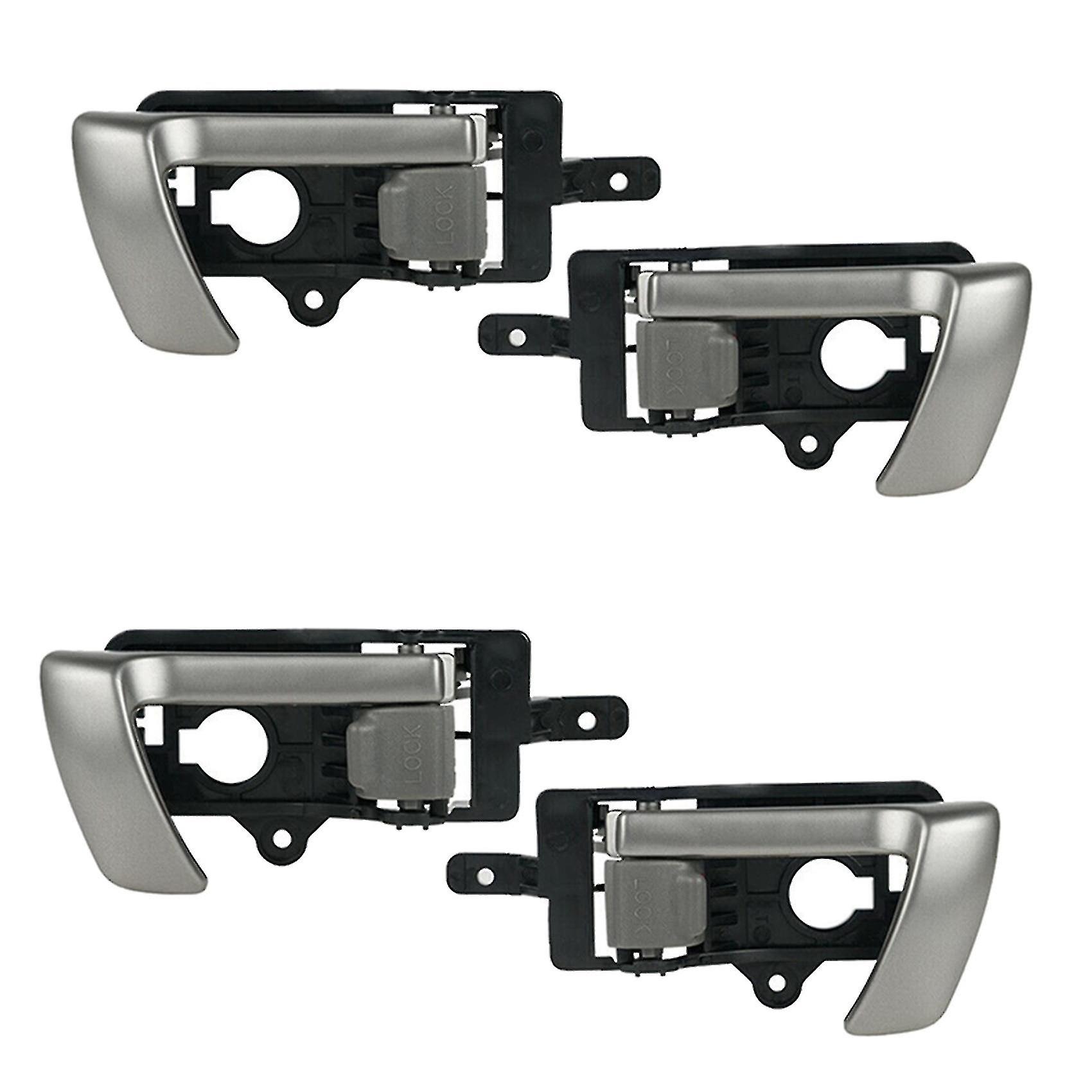 4x Interior Door Handle For 2007-2012 Hyundai Santa Fe With Gray Knob