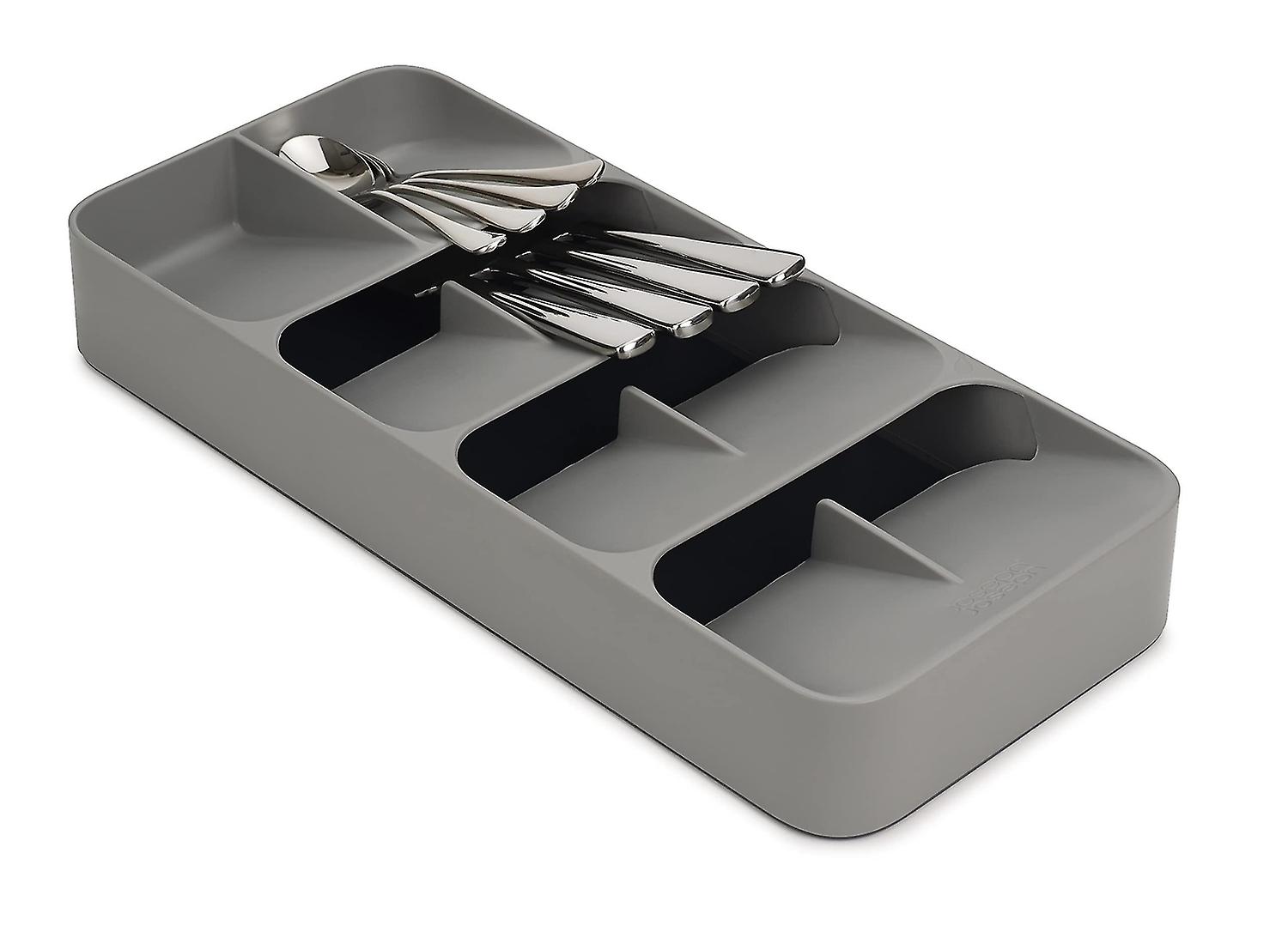 Compact Cutlery Organizer Kitchen Small Gray