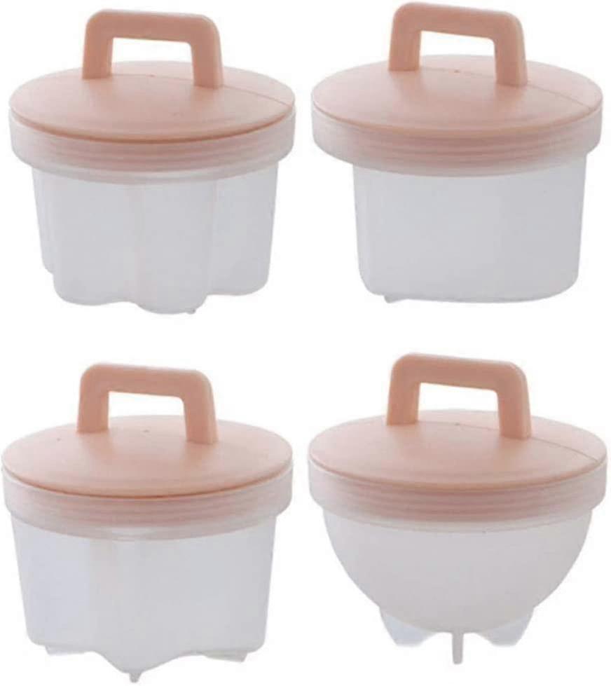 Forno a microonde Stampo per uova al vapore Per uso alimentare Pp Materiale Muffa a doppia grotte Uovo in camicia Maker Cucina Strumenti di cottura e cottura per cucina (pink4pcs)
