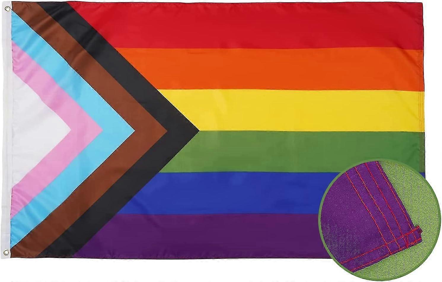 Pride Flag Every One Is Welcom Here 3x5 Ft Double Side Progress Lgbt Rainbow Gay