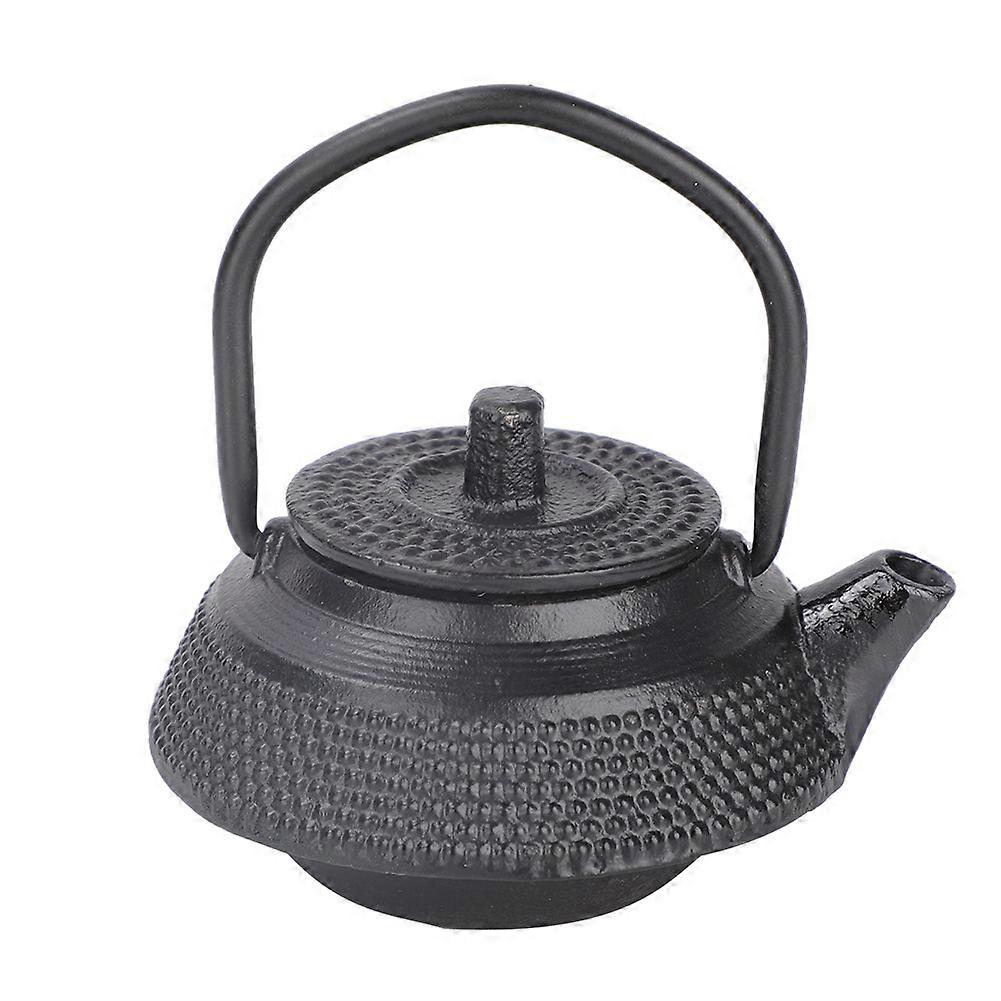 0.3L Mini Cast Iron Flat Bottom Tea Pot Teapot Teaware with Handle