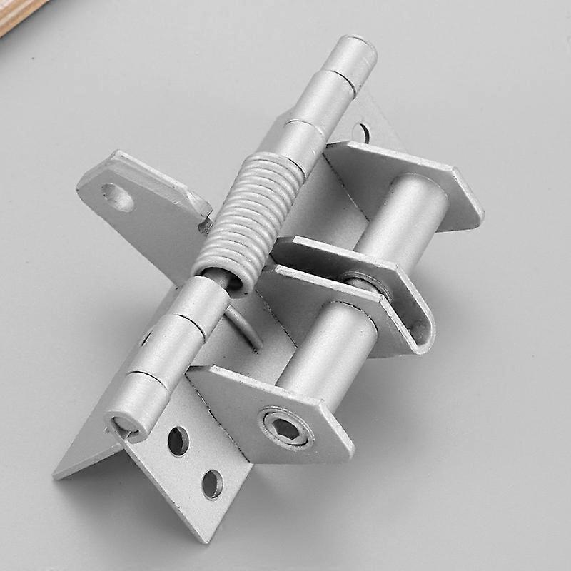 Spring hinge for automatic closing of doors, multi-function door with 8 screws
