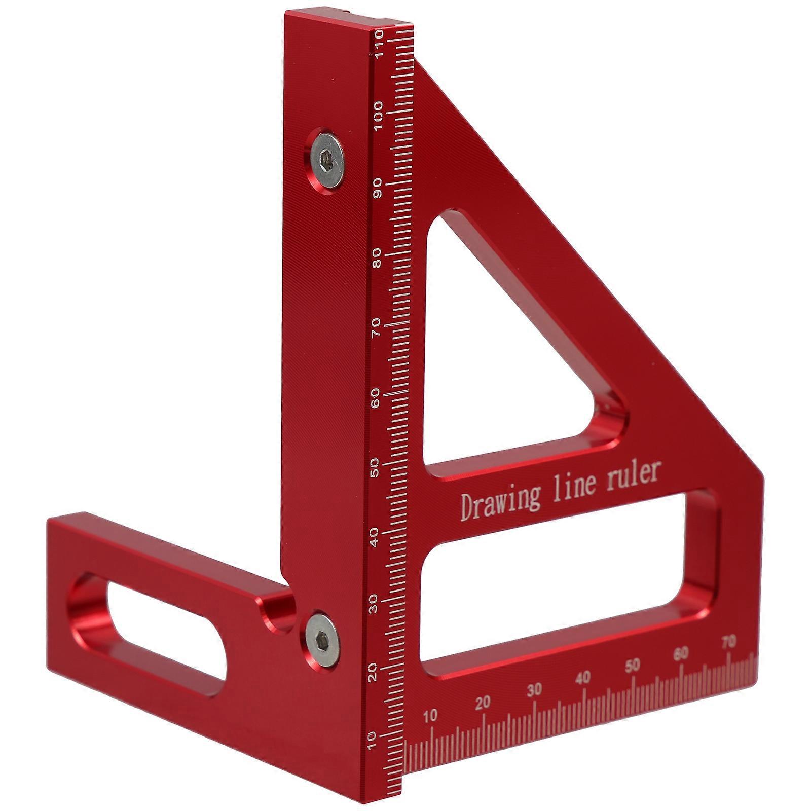 Aluminum Alloy 45 90 Degree Gauge Square Multifunction Ruler Miter Triangle Ruler