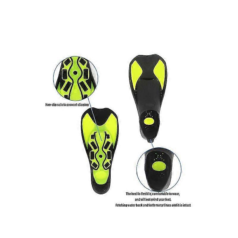 Jianghuo Short Blade Swim Palmes pour l’entraînement à la natation et à la plongée en apnée
