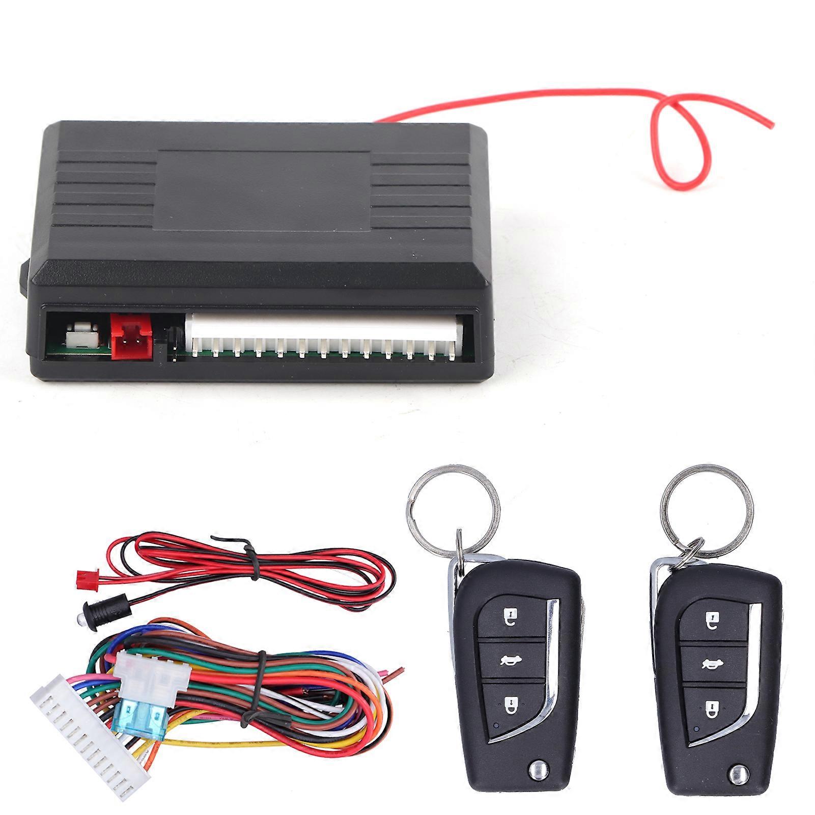 Auto Remote Keyless Entry System Universal Control Centrallåsesæt til 12V bil