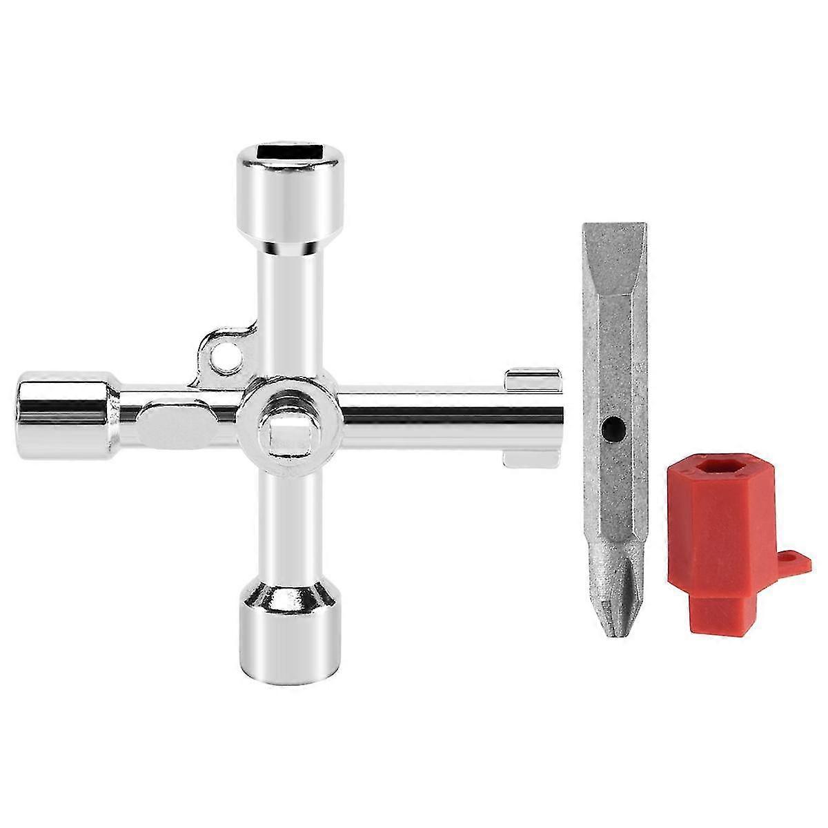 For 4 In1 Meter Box Key Gas Key Meter Key - Multi-Functional Utilities Key for Electric Cupboard Cabinet Opening Key - Utility Key