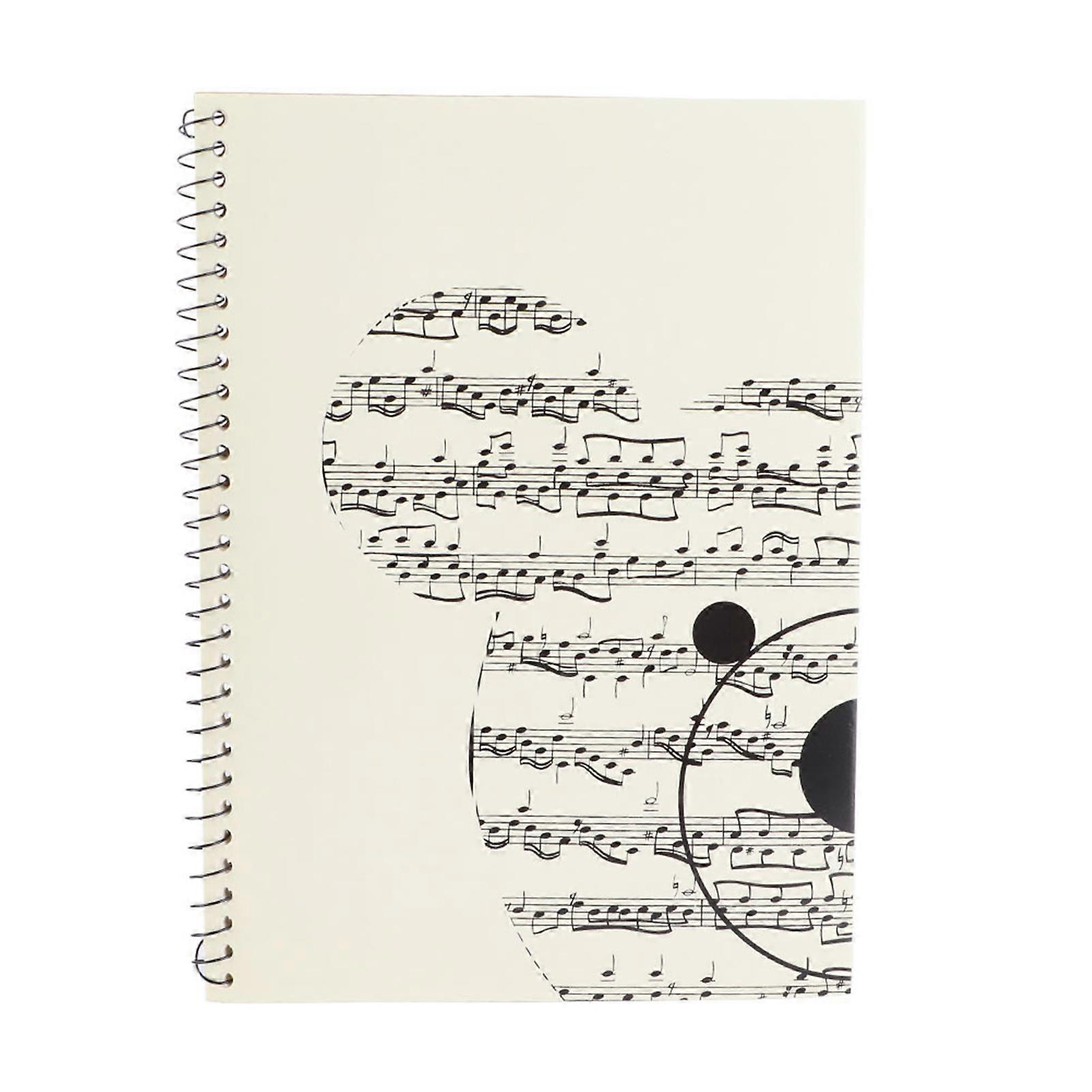 50 sider Musikalsk notation Personale Notesbog Musik Manuskript Skrivepapir (gul bjørn)