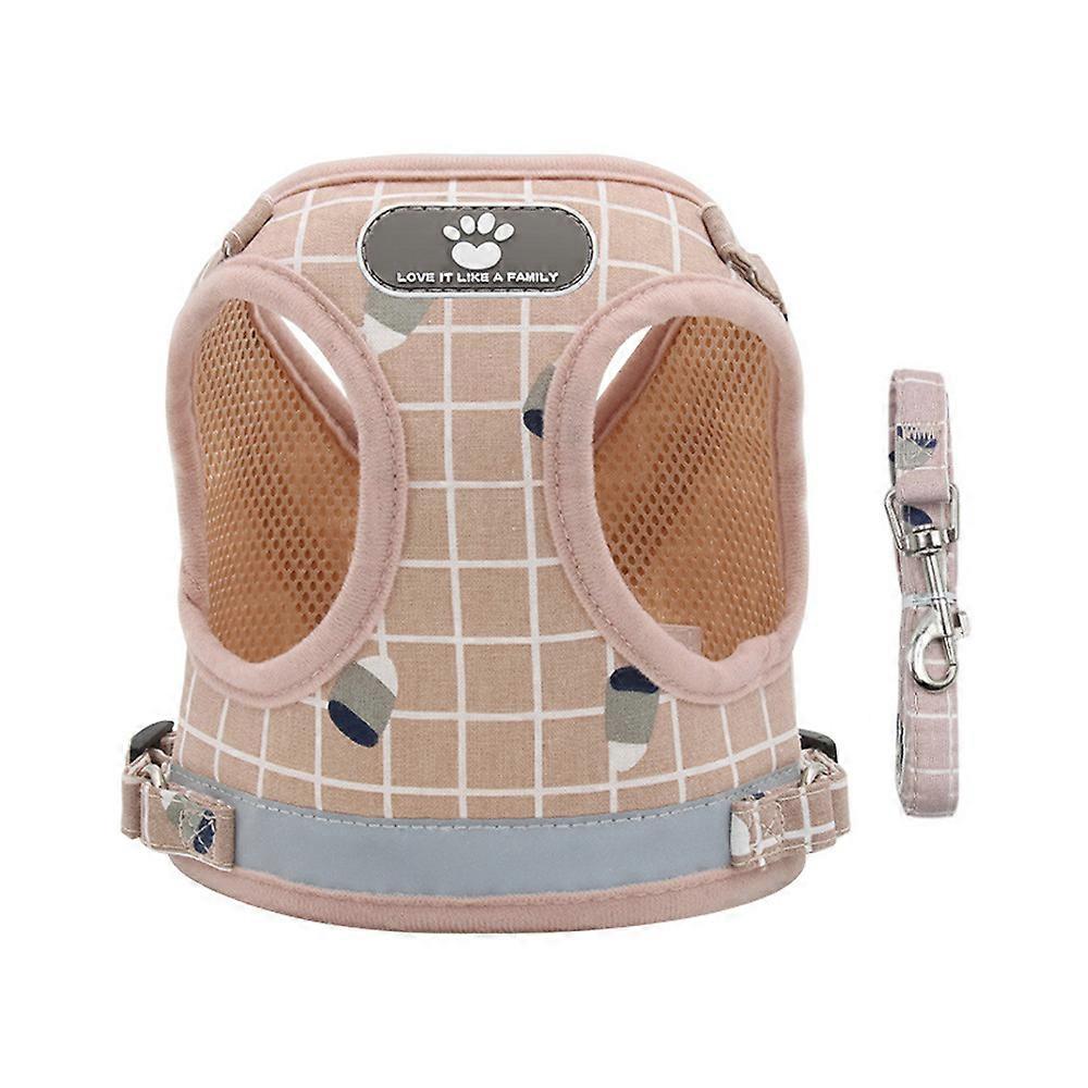 Cojín de chaleco de arnés ajustable, correa de cachorro suave, transpirable y cómoda