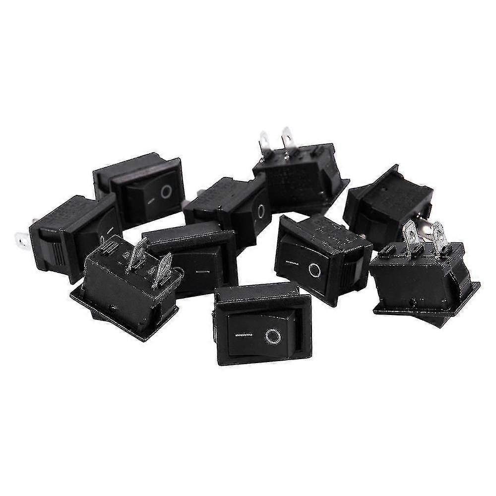 10 Pcs Ac 6a/250v 10a/125v 2 Solder Lug On/off Mini Boat Rocker Switch