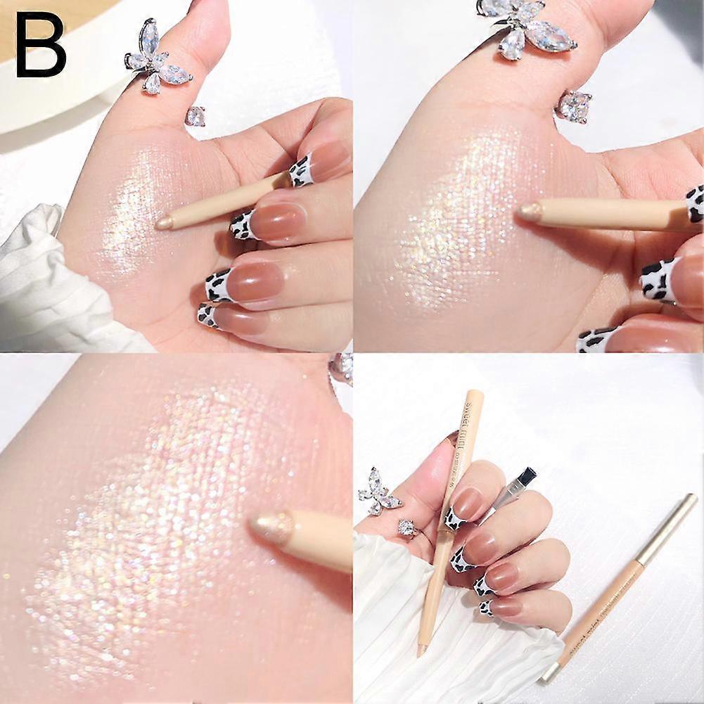 Eye Bag Highlighter Concealer Pen Erase Dark Circles Brighten Eyes Instant Plumping Safe Travel Size Apricot