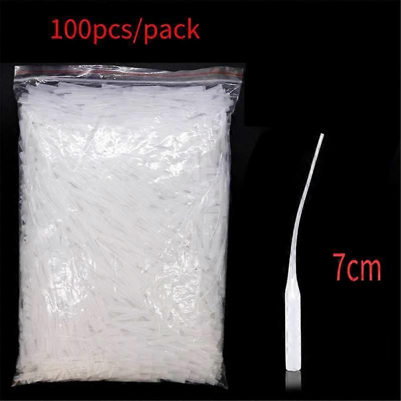 100Pcs Glue Micro-Tips Plastic Glue Bottle Tips Glue Extender Precision Applicator Dropping Tube Nozzle For Crafting Lab