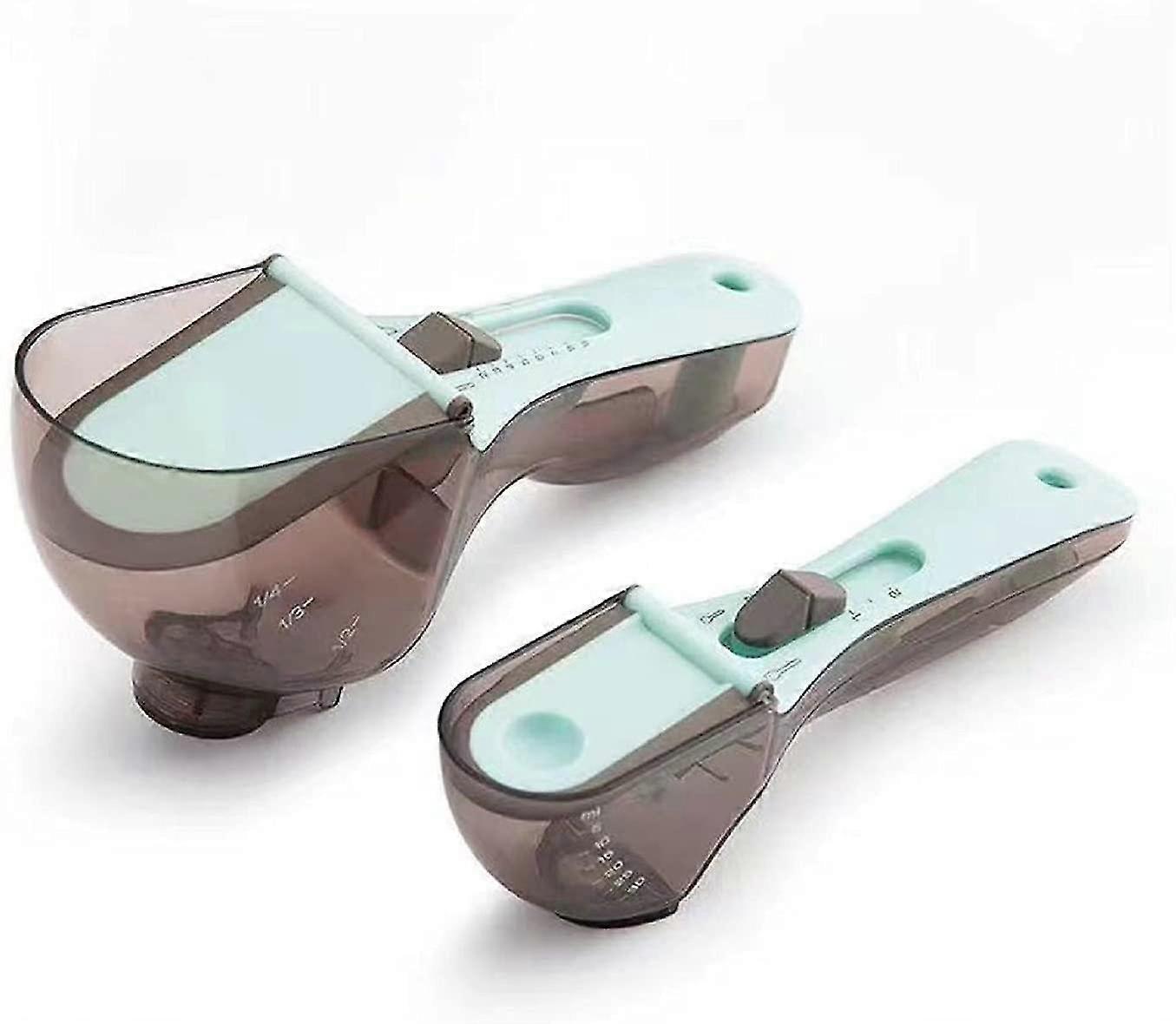 Measuring Spoons For Baking, Adjustable Measuring Cups And Spoons 2 Pcs Plastic