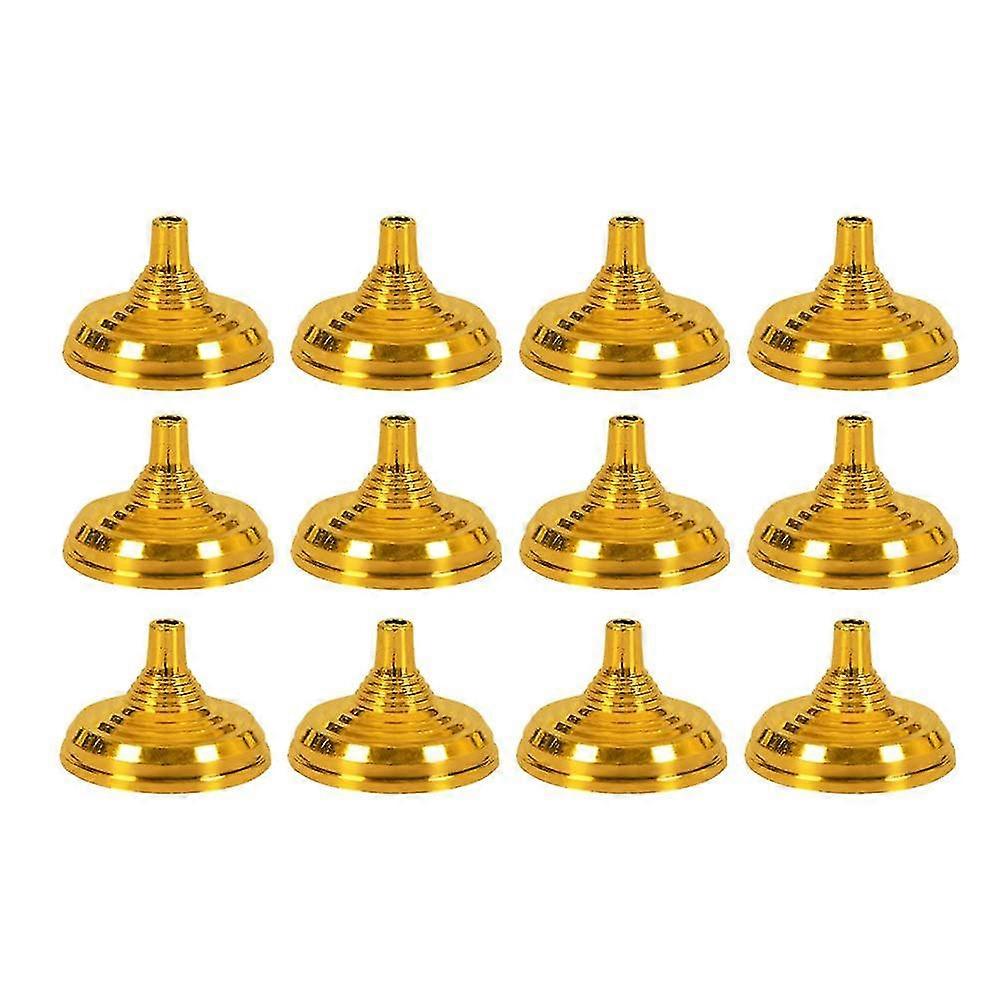 Crday 24pcs Gold Plated Flag Stands Round Flag Bracket Mini Table Flag Holders Flag Gift