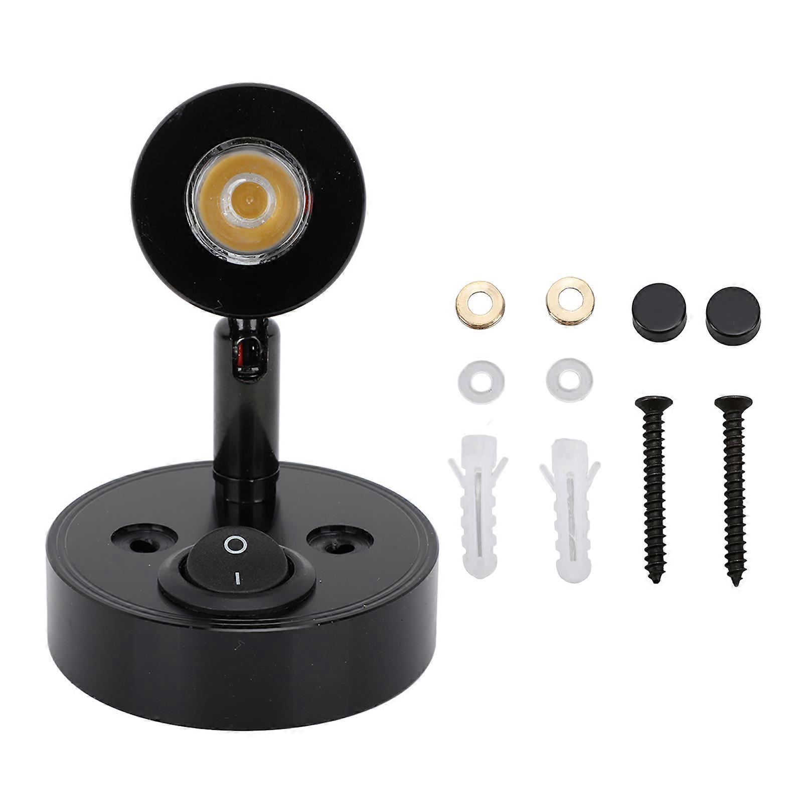 LED Reading Light DC12 to 24V Warm White Light High Brightness Energy Saving RV Bedside Reading Lamp for Trucks Campers Black