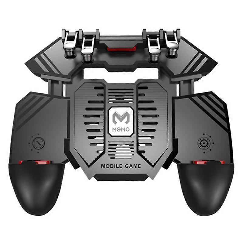 MEMO AK77 Game Trigger Phone Cooler Fan Game Controller Pubg Controller with Fan Pubg Mobile Trigger Joystick(1200MAh)