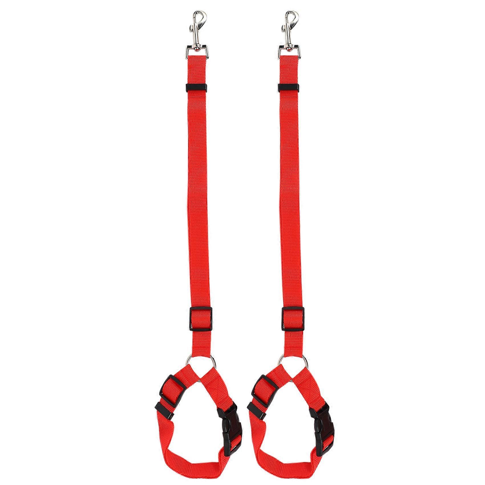 2 Packs Dog Safety Belt Strap Car Headrest Restraint Adjustable Nylon Fabric Dog Restraints Vehicle