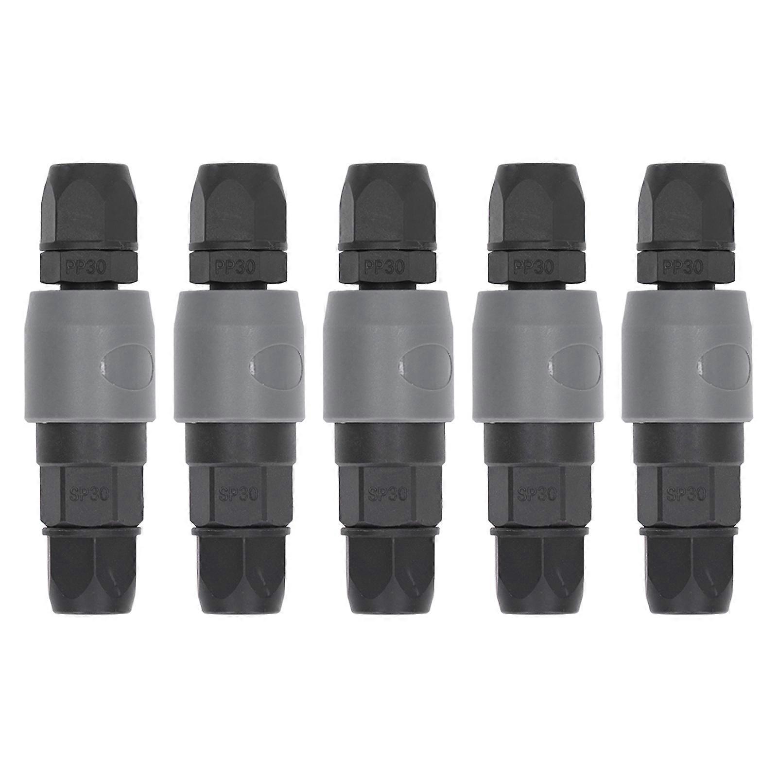 For 5 Set Pneumatic Quick Connector C Type Self Locking Air Compressor Hose Coupler Plug Socket(SP+PP30 )
