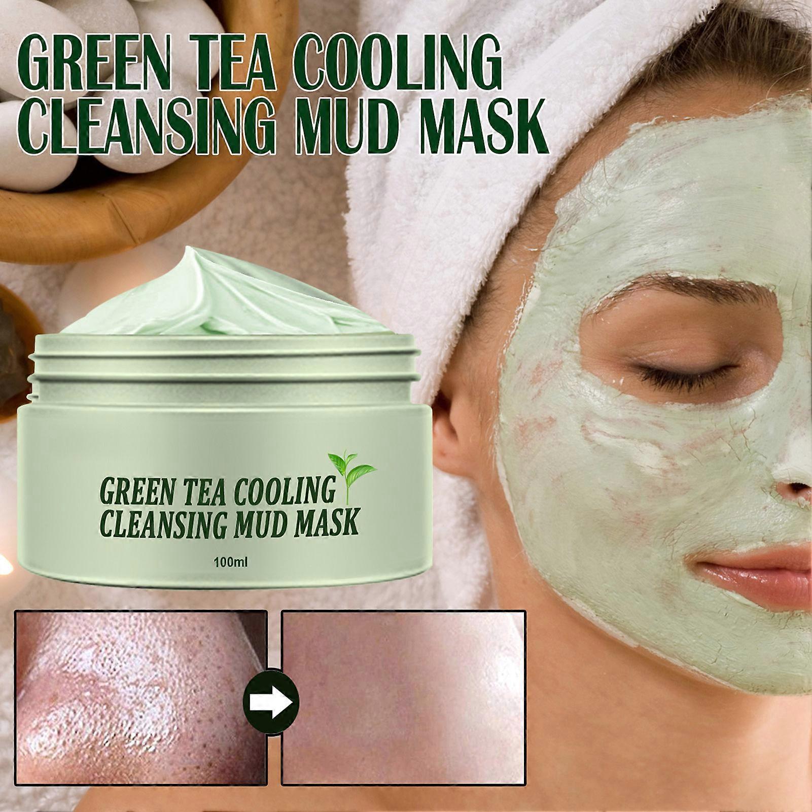 unbrand 100ml Green Tea Ice Muscle Mask Deep Cleansing Pore Detoxification Mask aide à éclaircir les
