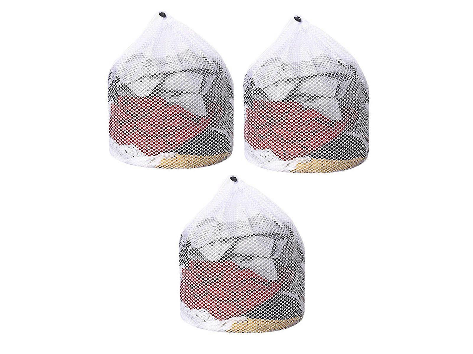 3Pcs 50x70cm Mesh Laundry Bags with Drawstring Closure for Delicate Clothes