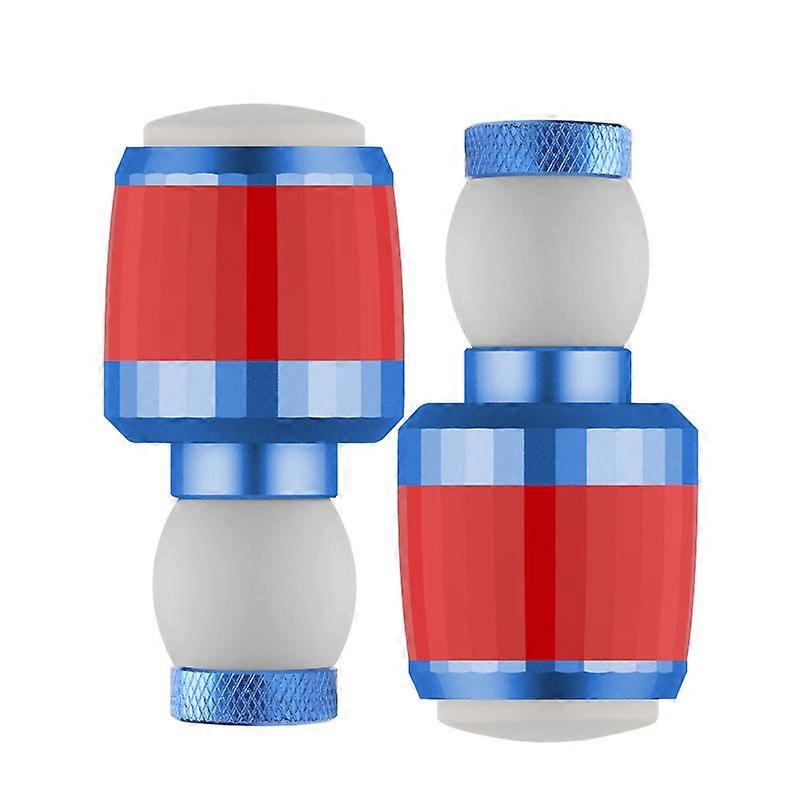 (Blue)2 Pcs LED Bike Indicator Lights, Aluminum Alloy Turn Signal Lights 360 Degree Angle Light LED Bicycle Handlebar Light Lamp for Handlebar Grip of