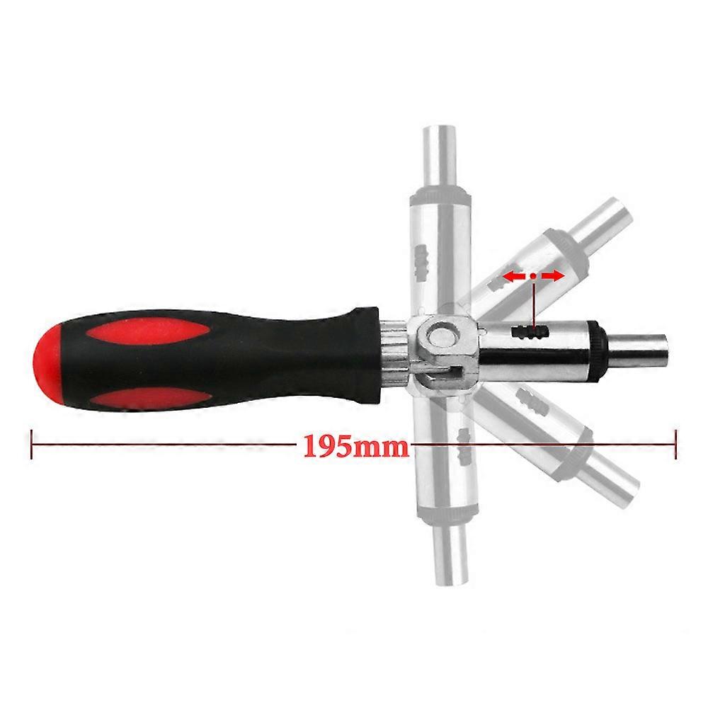 Multi-function Ratchet Screw Batch Reverse Forward 6.35mm Internal Hexagonal Interface Screwdriver Bit Holder Hand Tools