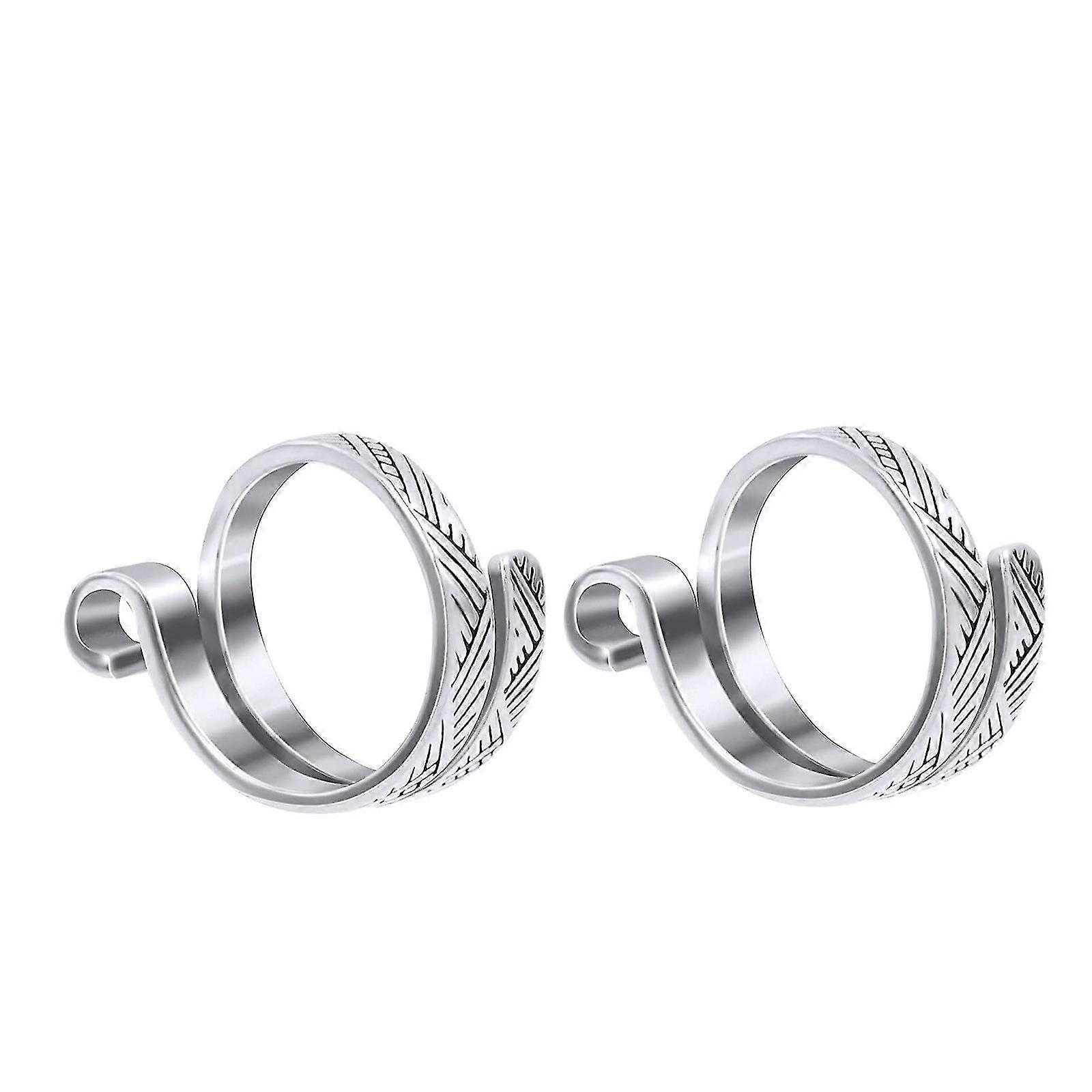 2 Pack Crochet Finger Ring Adjust Crochet Tension Ring Open Yarn Guide Finger Clip Crochet Thimble
