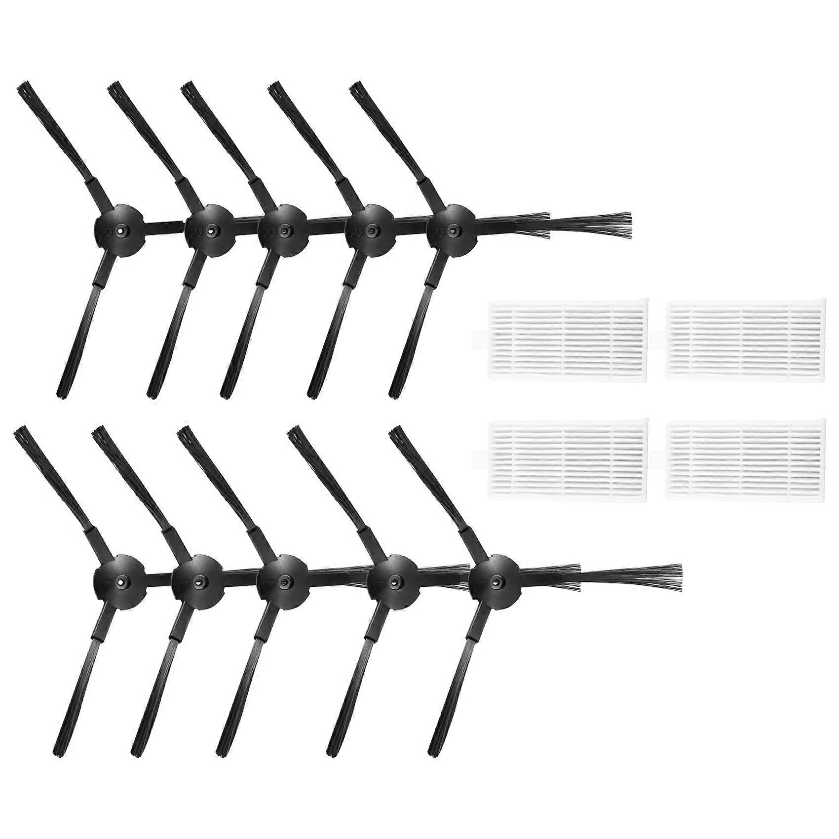 10pcs side brush+4pcs filter Hepa for Briciola 2711 2712 2713 2717 ROBOT Cleaner parts accessories