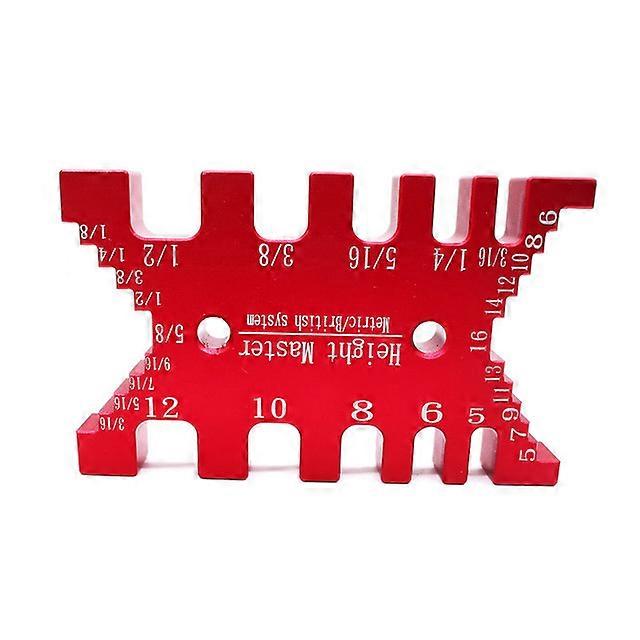 Aluminum Dovetail Jig Tenon Caliper Metric and Imperial Scale Card Gauge Carpentry Router Saw Measuring Ruler for Woodworking