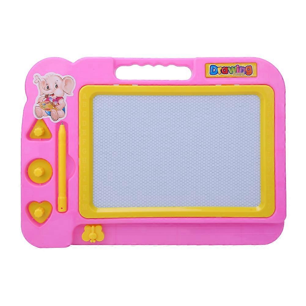 Children Drawing Board Puzzle Early Education Learning Black Plastic Writing Magnetic SketchpadPink