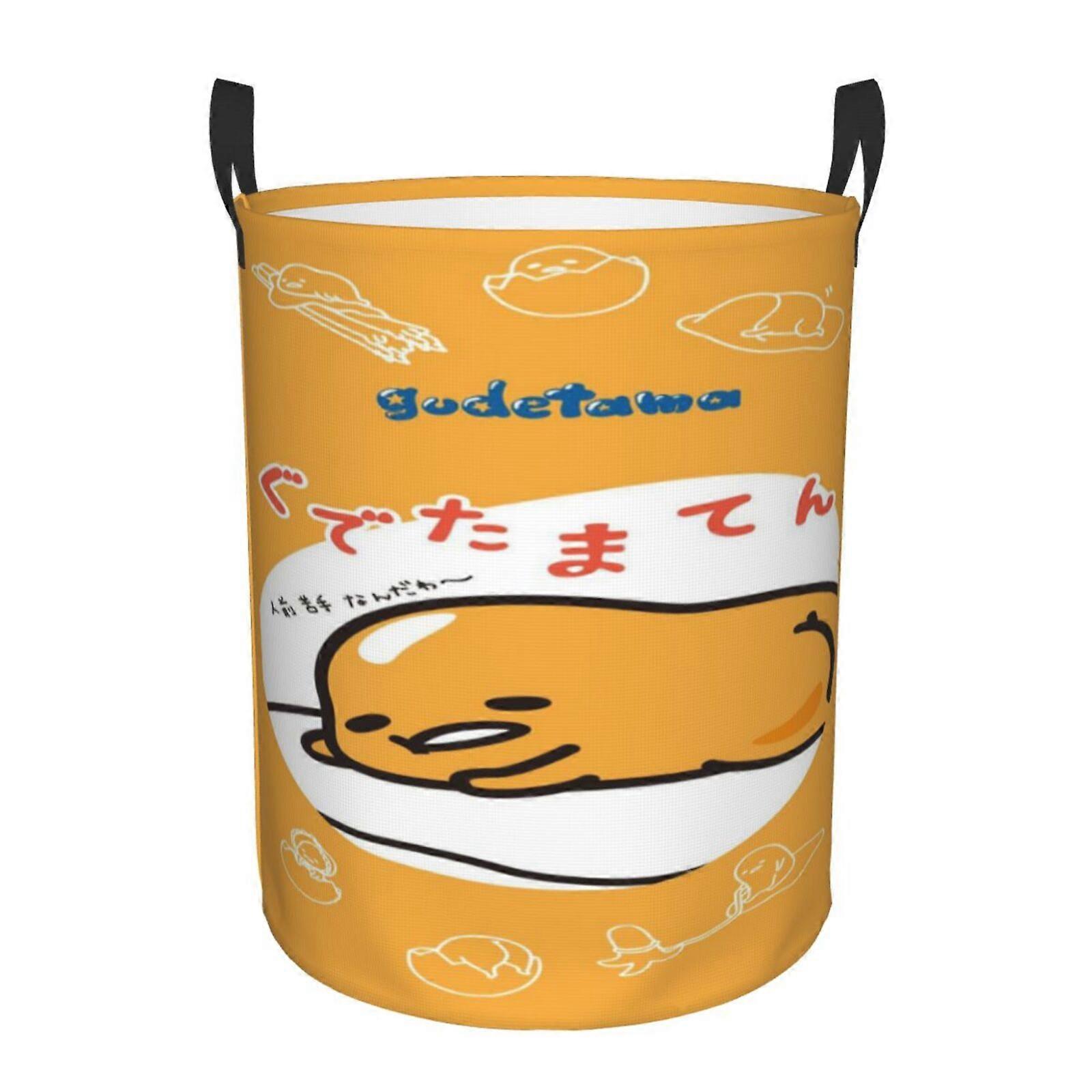 Gudetama 3d Graphic Flame Laundry Basket Fire Flame Clothes Hamper Storage With Handle-SYS28874