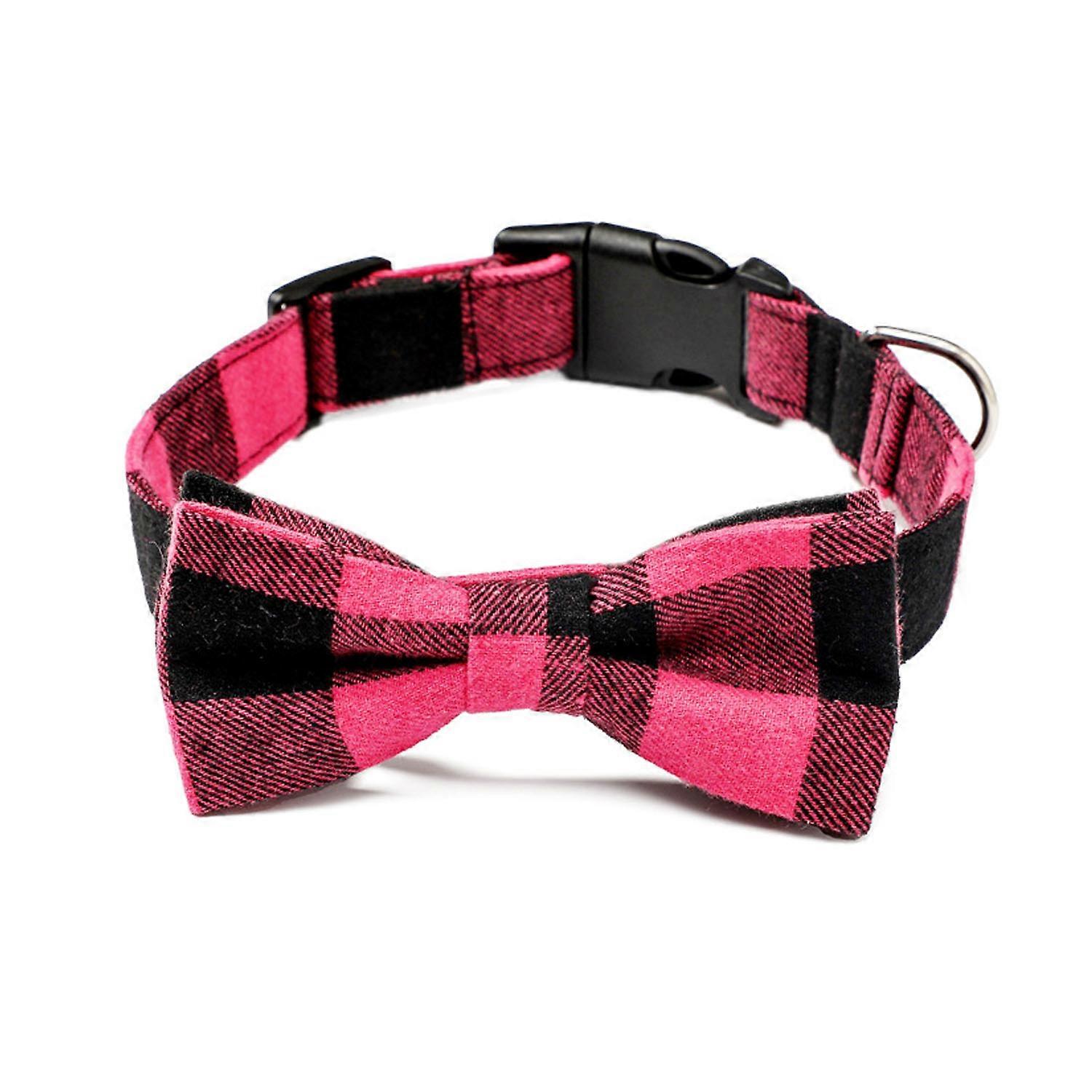 Pink Christmas Pet Bow Tie