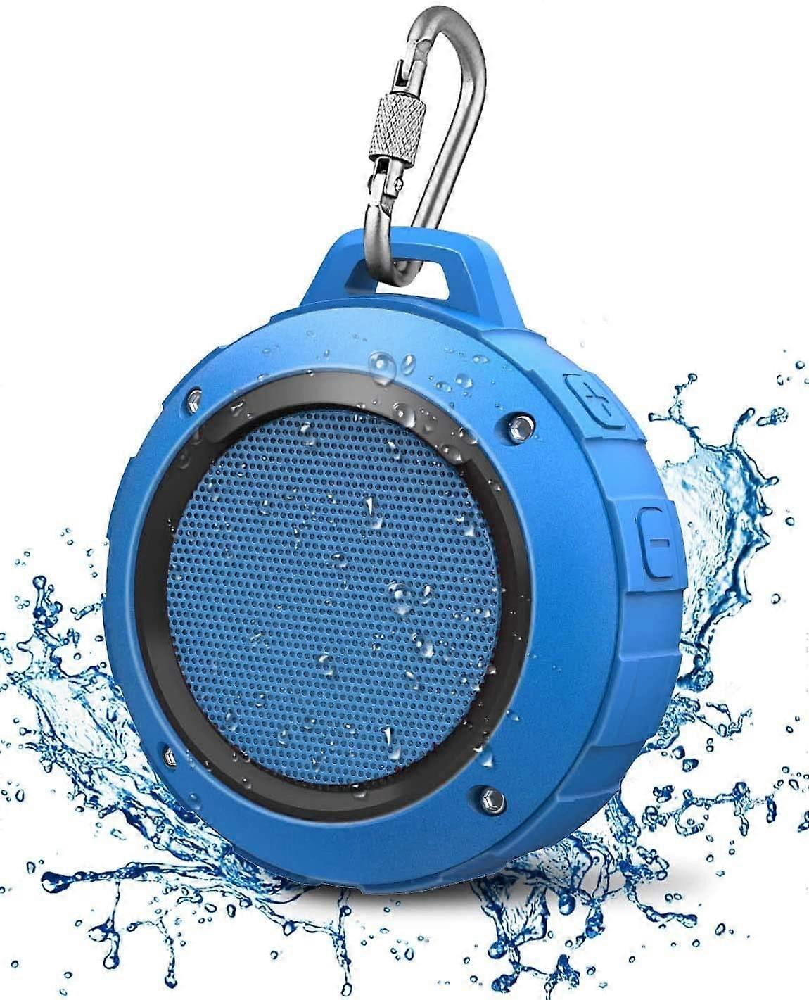 Waterdichte Bluetooth-luidspreker, draadloze draagbare mini-douchereisluidspreker met subwoofer, verbeterd