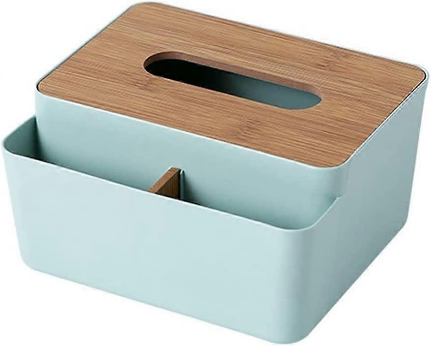 Multi-functional Household Wooden Tissue Box Rectangular Solid Wood Cover Desktop Storage Multi-grid Napkin Box