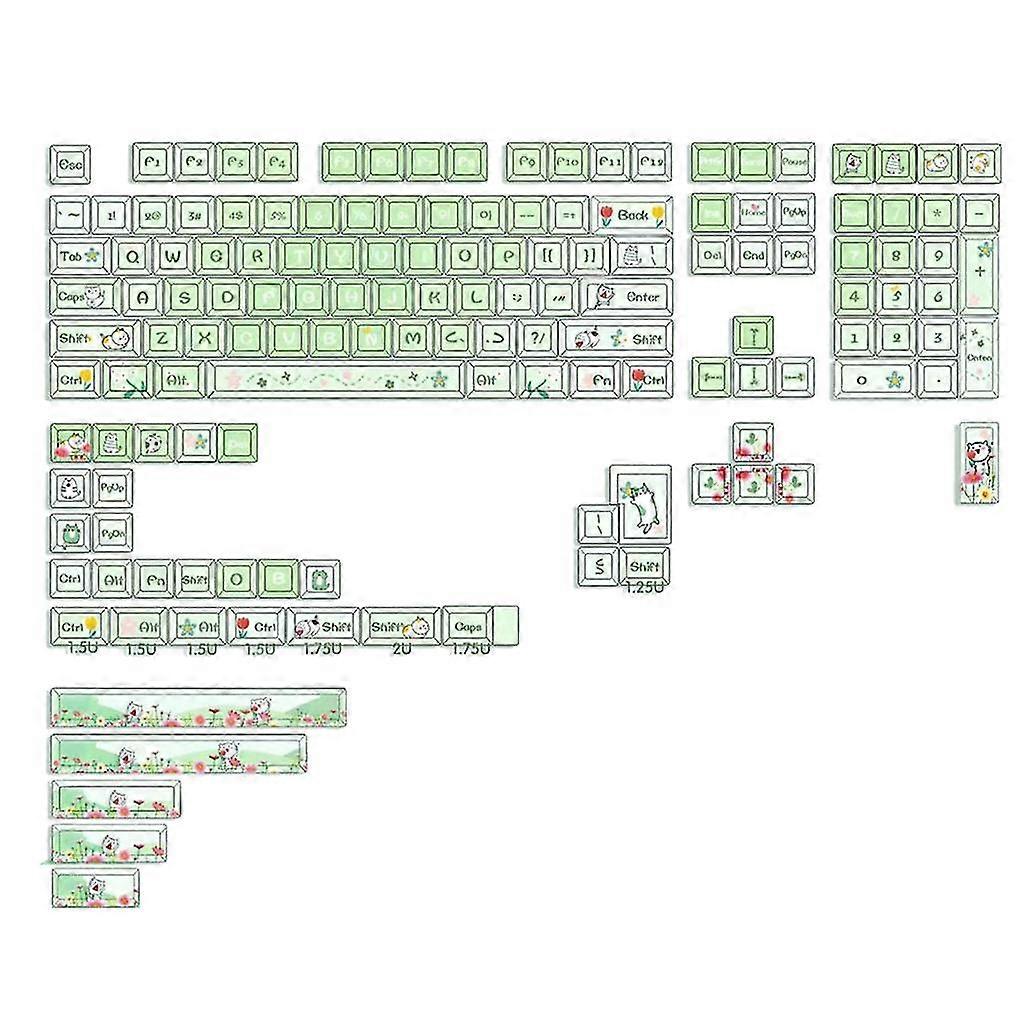 Meow Star Man 145 Keys Mda Profile Keycaps Pbt Dye Sub Key For Cherry Mx Switch