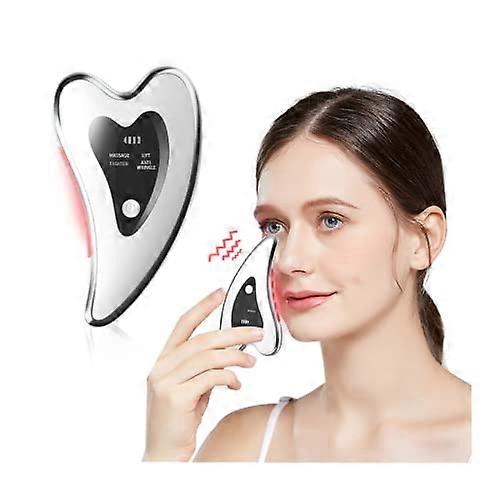 Gua Sha Facial Tools - Electric Gua Sha - Face Sculpting Tool - Face Lift Device - Heated & Vibration & Red Light Face Massager Anti-Aging & Wrinkles