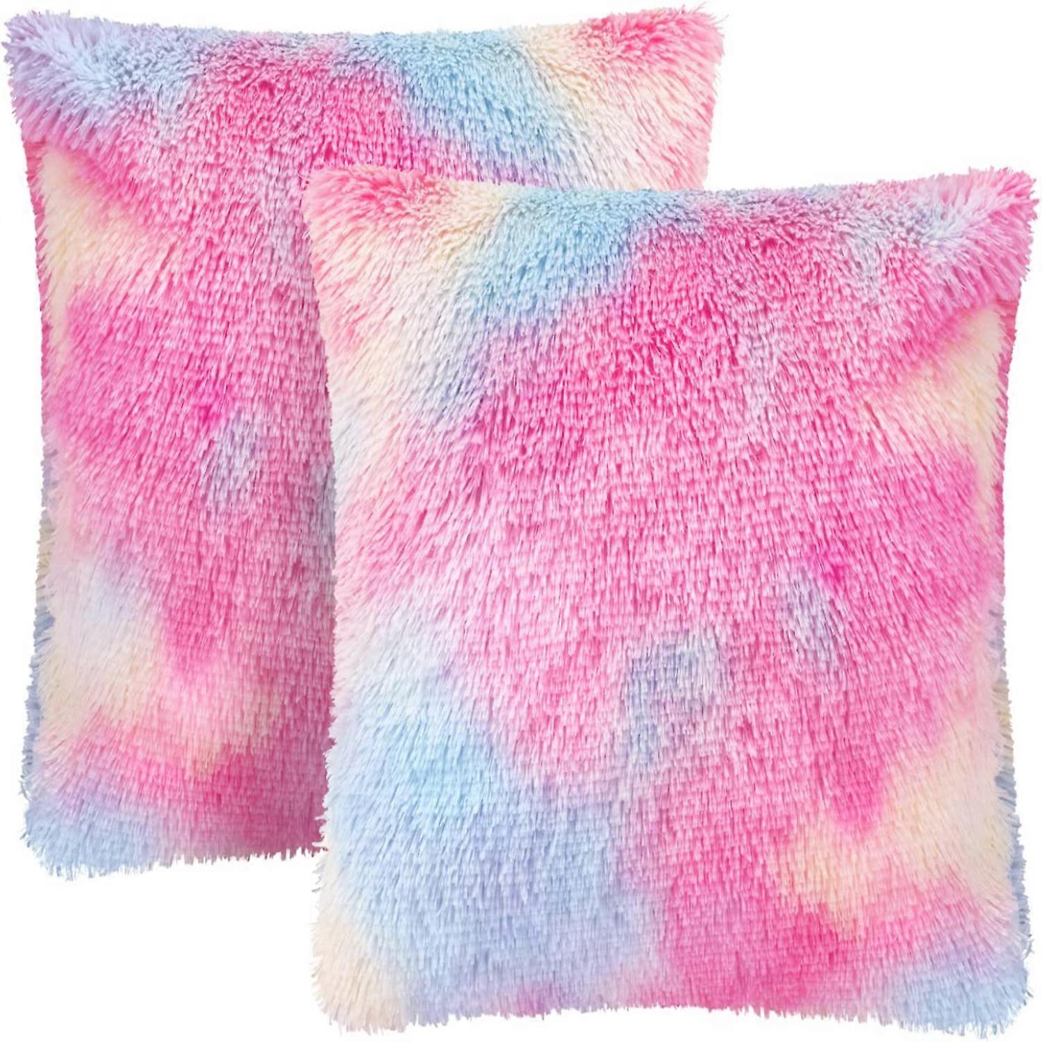 2pcs sea velvet pillow-color-40*40cm (single pillowcase without core)